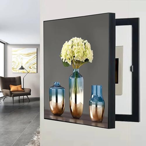 Stromzähler Box Dekoration, Vertical Elektrische Box Abdeckung Dekorative Malerei Zähler Abdeckung, Moderne Stromzähler Dekorativ Zählerkastenabdeckung(C,45X55CM(17.7x21.6in)) von AWSAD