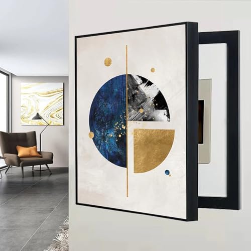 Stromzählerkasten Dekorative Abdeckung Zuhause Restaurant Wand Dekorative Abdeckung Elektrokasten Thekenabdeckung Verteilerkasten(B,35X45CM/13.7x17.7in) von AWSAD