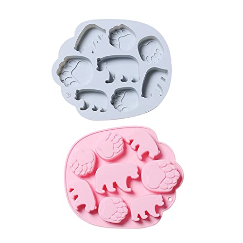 Fondant Molds2 Stück Bärentatze Eisbärengel Eisgitter Schokoladenkuchen Gebäck Backform Herstellung Von Eiskasten Tropfende Form von AWSTRO