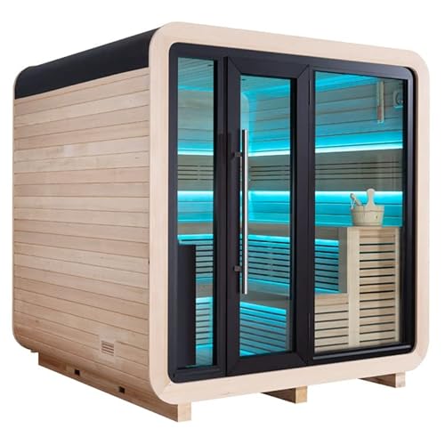 AWT Sauna THE CUBE X2 Hemlock/225x225/9kW EOS BiO-Cubo von AWT AQART WATER TECHNOLOGY