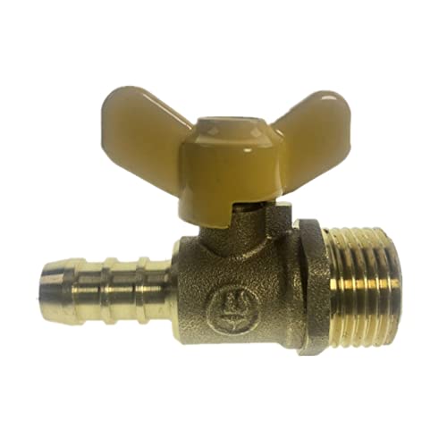 12 mm Schlauchtülle x 1/2 Zoll BSP-Außengewinde, Zweiwege-Messing-Kugelhahn for Öl, Wasser, Luft von AWWVRLMM