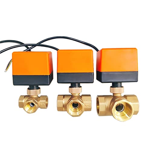 AWWVRLMM 1/2 "3/4" 1 "1-1/4" 1-1/2 "2" elektrische Kugel Ventil Messing Klimaanlage Boden Heizung Magnetventil DREI-Weg AC220V(12vdc,0.75 Inch) von AWWVRLMM