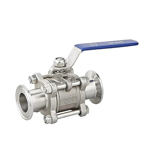 AWWVRLMM 1/2" 3/4" 1" Sanitär-Kugelhahn aus Edelstahl SS304, dreiteilig, Tri-Clamp-Ferrule-Typ(0.5 Inch) von AWWVRLMM