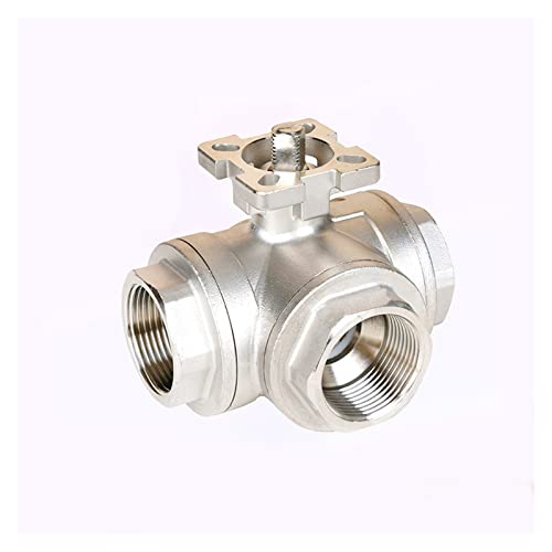 AWWVRLMM 1/4 "3/8" 1/2 "3/4" 1 "2" SS304 Edelstahl Hohe Plattform DREI-Wege-Kugelhahn T/L Typ Innengewinde DN8/DN10/DN15/DN20/DN25(T Type,0.5 Inch) von AWWVRLMM