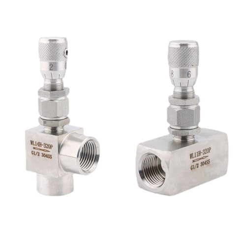 AWWVRLMM 1/8 "1/4" 3/8 "1/2" NPT Weibliche Gerade Rechtwinklig 304 316 Edelstahl Fluss Rregulierung Dosierung Nadel(Bspp-Flow Hole 1.2mm-Elbow Ss304,0.25 Inch) von AWWVRLMM