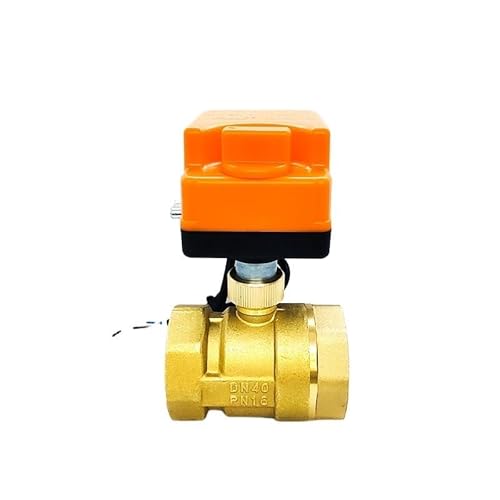 AWWVRLMM 1-1/2" motorisierte Messingkugel, 3-adrige 2-Wege-Steuerkugel mit manuellem Schalter(BSP-24VDC-3 Wires 2 Way) von AWWVRLMM
