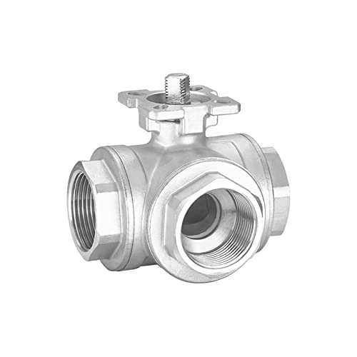 AWWVRLMM 1-1/4'' Edelstahl-Hochplattform-3-Wege-Kugelhahn T/L-Typ Innengewinde(T Type) von AWWVRLMM
