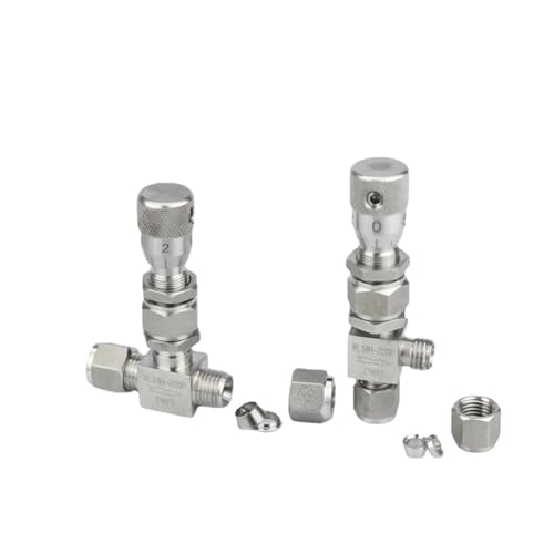 AWWVRLMM 1 stück 1/16 "1/8" 1/4 "3/8" 1/2 "Zoll 2 3 4 6 8 10 12mm Rohr Compreesion Union 304 316 Edelstahl Regulierung Dosiernadel(Ss304-flow Hole 1.2mm-Right Angle,1l2 Inch 12.7mm) von AWWVRLMM