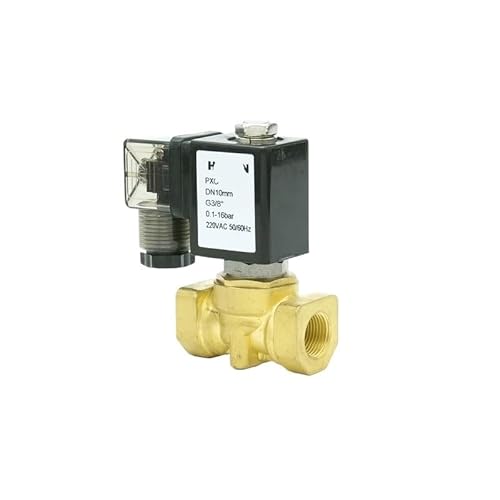 AWWVRLMM 2-Wege-Kompaktmessing PXC-10 Normalerweise geschlossenes Luft-Öl-Wasser-Magnetventil D14511 Spulenöffnung 10 mm Anschluss G1/4 Zoll G1/2 Zoll AC220V(AC220V,0.5 Inch) von AWWVRLMM