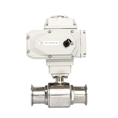 AWWVRLMM 63 mm SS304 Tri-Clamp motorisierter Kugelhahn 2-Wege elektrischer Sanitär-Elektro-Kugelhahn(110vac) von AWWVRLMM