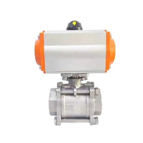 AWWVRLMM DN15 DN20 DN25 DN32 DN40 DN50 Dreiteiliger pneumatischer Kugelhahn mit hoher Plattform aus Edelstahl Q611F-16P, doppeltwirkend(1/4 inch) von AWWVRLMM