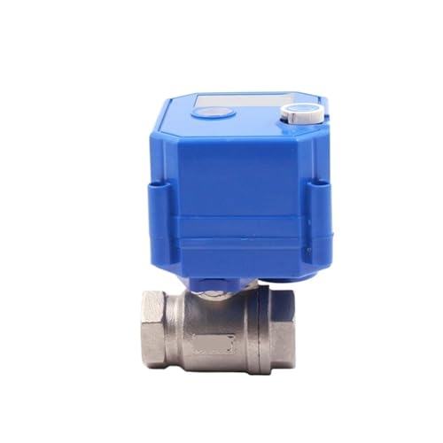 AWWVRLMM DN8 DN15 DN20 DN25 Elektrischer Kugelhahn Edelstahl 2-Wege 2/3-Draht Elektrischer Antrieb mit manuellem Schalter AC220V DC24V DC12V(Adc9-24v-cr04,45295) von AWWVRLMM