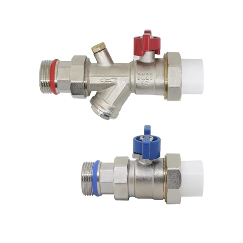 AWWVRLMM Kugelhahn mit Wasserfilter Fußbodenheizung DN25 Messing(Pe-rt25x1,Inlet Valve) von AWWVRLMM