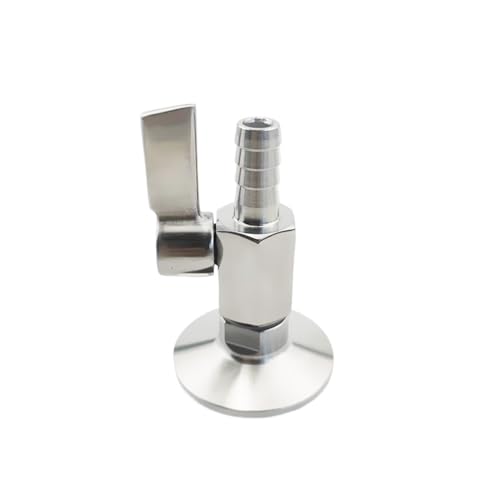 AWWVRLMM Tri-Clamp-Weinauslassventiladapter mit 7-20 mm Schlauchanschluss Homebrew-Entwässerungsventilflansch OD25.4 oder 50,5 mm Edelstahl 304(Ss304 Handle,OD25.4MM-7MM) von AWWVRLMM
