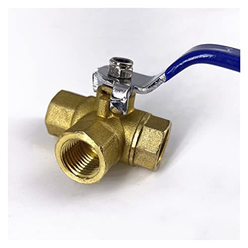 AWWVRLMM Ventil 1/4 Zoll 3/8 Zoll 1/2 Zoll 3/4 Zoll 1 Zoll BSP Innengewinde Messing Vollanschluss L-Anschluss 3-Wege-Kugelhahn-Anschlussadapter(0.75 Inch) von AWWVRLMM