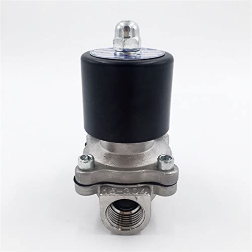 Elektrisches Magnetventil Wasser Luft N/C 2 Wege AC 220 V 2W025-08 Edelstahlgehäuse DC12 V 24 V AC110 V 220 V Wasserventil 1 Stück(110V AC) von AWWVRLMM