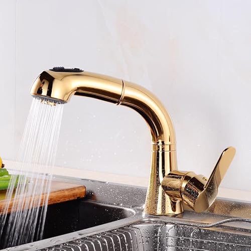 Küchenspülenarmatur for Bar, Bauernhaus, Gewerbe, Kupfer-Küchenarmatur im europäischen Stil, goldener Spülbecken-Zughahn, einziehbarer Wasserhahn, Waschbecken-Haushaltswaren Küchenspülenarmatur for Bar, Bauernhaus, Gewerbe, Kupfer-Küchenarmatur im europäischen Stil, goldener Spülbecken-Zughahn, einziehbarer Wasserhahn, Waschbecken-Haushaltswaren von AWWVRLMM