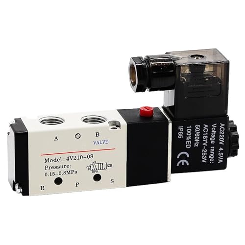 Magnetventile 1/4'' bsp 1/8" 3/8” 1/2" 5 Wege 5/2 Plattenventile 4M210-08B 4M310-10B 4M410-15 4M110-06 4M220-08(4M310-10,DC 24V) von AWWVRLMM