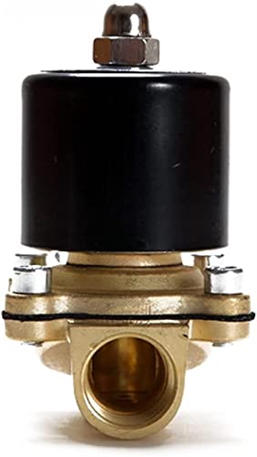 Normalerweise offenes elektrisches Magnetventil Wasser Luft N/O 2-Wege 1/2 Zoll AC220V 2W160-15K Messingkörper DC12V 24V AC110V 220V Messingventil Nützlich(24V DC) von AWWVRLMM