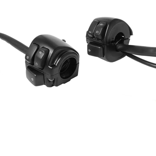 1 Paar 25 mm schwarzer Motorrad -Lenker -Schaltersteuerung kompatibel mit XL883 Sportster Vrod Softail -Modellen(Black) von AWXGFVKZ