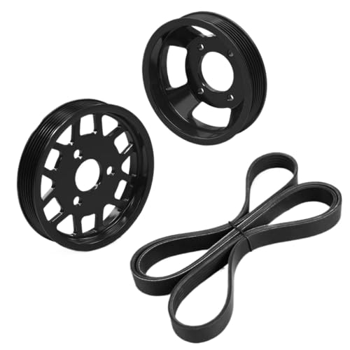 AWXGFVKZ Wasserpumpe und Lenkungspumpenscheibe Kit kompatibel mit M52TU M54 Motor für E46 E39 E38 x3 x5 323i 325i 328i 11511436590(Color: Pulleys and Belt) von AWXGFVKZ