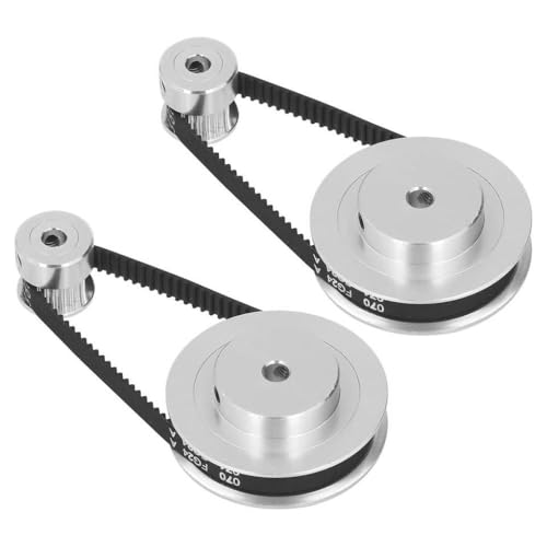 AWXGFVKZ ZK20 2 Set GT2 Aluminium -Timing -Riemenscheibe mit 2 Teilen 200 mm Länge 6 mm Breite 5mm Innenbohrung kompatibel mit synchronen Radanwendungen von AWXGFVKZ