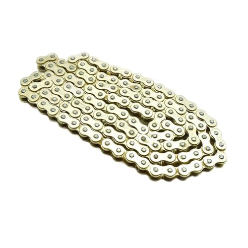 KMC 420 428 520 Motorradantriebskette 120L 116L Links Fahrradkette kompatibel mit 50 ccm 150 ccm CRF Pit Bikes Dirt Bikes ATVS Quads und ähnliche Modelle(420-120l Gold) von AWXGFVKZ