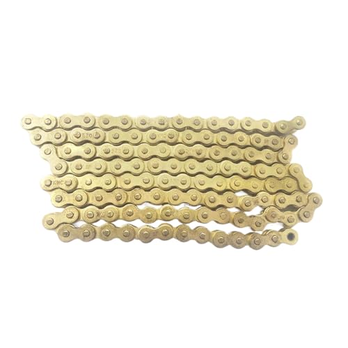 KMC 420 428 520 Motorradantriebskette 120L 116L Links Fahrradkette kompatibel mit 50 ccm 150 ccm CRF Pit Bikes Dirt Bikes ATVS Quads und ähnliche Modelle(520-116L Gold) von AWXGFVKZ