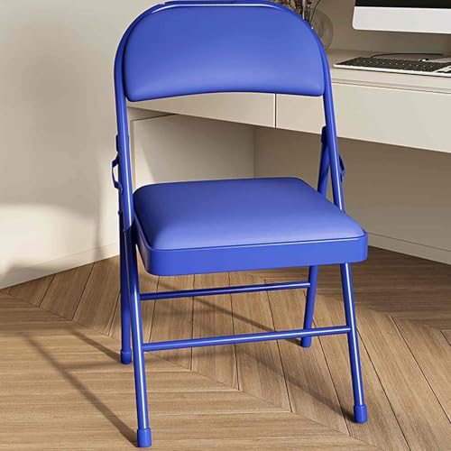 AWYYA Klappstühle mit Gepolsterten Sitzen aus Kunstleder, 2er-Pack, Ergonomisch, Belastbar 150 Kg, 13 Farben(Blue) von AWYYA