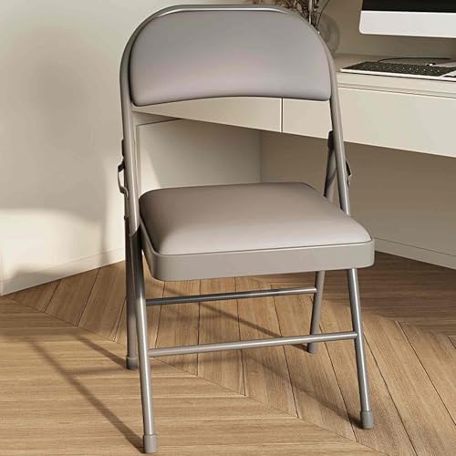AWYYA Klappstühle mit Gepolsterten Sitzen aus Kunstleder, 2er-Pack, Ergonomisch, Belastbar 150 Kg, 13 Farben(Brown) von AWYYA