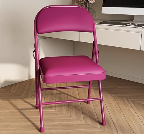 AWYYA Klappstühle mit Gepolsterten Sitzen aus Kunstleder, 2er-Pack, Ergonomisch, Belastbar 150 Kg, 13 Farben(Purple) von AWYYA