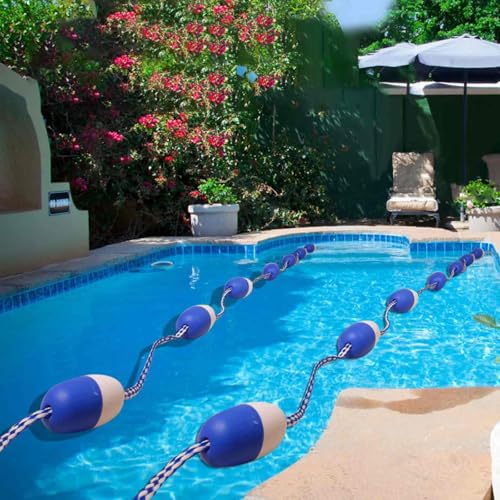 AWYYA Xuanning Store Pool Accessories, Pool Divider Rope Float, with 2 Hooks, Effective Visibility, Easy to Install - Floating Barrier for Indoor and Outdoor Swimming Pools Separating Depth(13ft/4m) von AWYYA