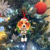 Personalisierte Beagle Weihnachtsbaum Dekoration Hund Ornament, Individuelle Haustier Hundedekoration von AWishforChristmas
