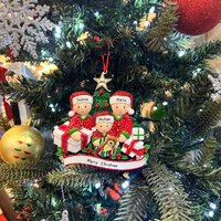 Personalisierte Familie Von 3 Christbaumkugel, Handgemachte Maßgeschneiderte Eröffnung Geschenke 3-Köpfige Kugel, Weihnachten Weihnachtsbaum Personalisierte Familie Von 3 Christbaumkugel, Handgemachte Maßgeschneiderte Eröffnung Geschenke 3-Köpfige Kugel, Weihnachten Weihnachtsbaum von AWishforChristmas