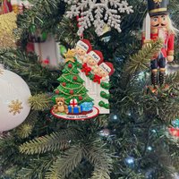 Personalisierte Familie Von 3 Weihnachtsverzierung, Handgemachte Kundengebundene Spähende Spielerei, Weihnachtsbaum-Dekorations-Verzierung von AWishforChristmas