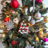 Personalisierte Familie Mit 8 Familien Ornament, Handgefertigter Weihnachtsbaum Gesichtern Spielerei, Maßgeschneiderte Dekoration Ornament von AWishforChristmas