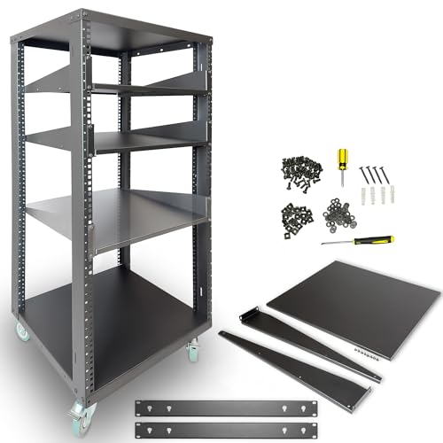 AxcessAbles RK22U-3T Offener Rahmen 22U Rack mit 3 x 2U Tabletts AxcessAbles RK22U-3T Offener Rahmen 22U Rack mit 3 x 2U Tabletts von AXA AXCESSABLES