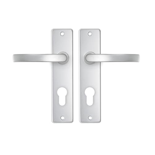 AXA Türbeschläge set Edge Basic Blok - Türklinken Innentüren mit Langschild - Mit Zylinderloch - Aluminium - PC72 von AXA