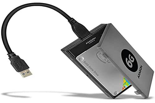 AXAGON ADSA-1S6 - USB3.0 Externes Festplattengehause für 2,5 Zoll SATA I/II/III 6G UASP, SSD, HDD Festplatten von AXAGON ECO