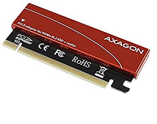 AXAGON PCEM2-S PCIE NVME M.2 Adapter. Der PCI-Express x.16 Adapter für Anschluss Einer NVMe M.2 SSD-Festplatte an den Computer von AXAGON ECO