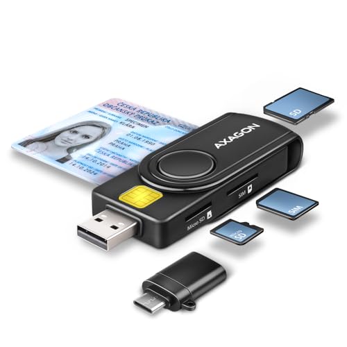 AXAGON CRE-SMP2A USB Smart Card & SD/microSD/SIM Card PocketReader AXAGON CRE-SMP2A USB Smart Card & SD/microSD/SIM Card PocketReader von AXAGON
