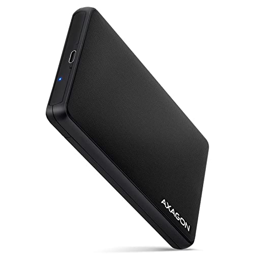 AXAGON kompatibel EE25-SLC externes 2,5 Zoll-Gehäuse, USB 3.0 / SATA III - USB-C, schwarz von AXAGON