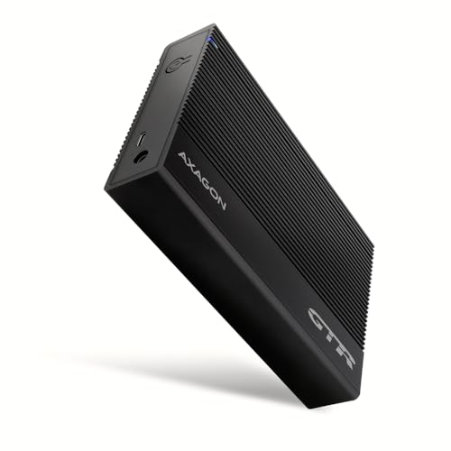 AXAGON EE35-GTR USB-C 3.2 Gen 1 - SATA 6G, 3.5" externes Festplattengehäuse, geriffelt - schwarz AXAGON EE35-GTR USB-C 3.2 Gen 1 - SATA 6G, 3.5" externes Festplattengehäuse, geriffelt - schwarz von AXAGON