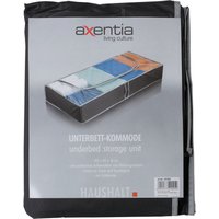 AXENTIA Ordnungssystem Unterbettkommode, Unterbettbox, Aufbewahrungsbox, Kleiderbox 103 x 45 x 16 cm schwarz/grau PEVA 40 g/m² von Axentia