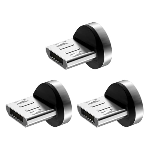AXFEE 7 Pin Micro USB Magnet Adapter [3 Stück], Magnetisches Stecker, Ersatzstecker Phone Staubschutz Verbinder für Megnetisches USB Ladekabel von AXFEE