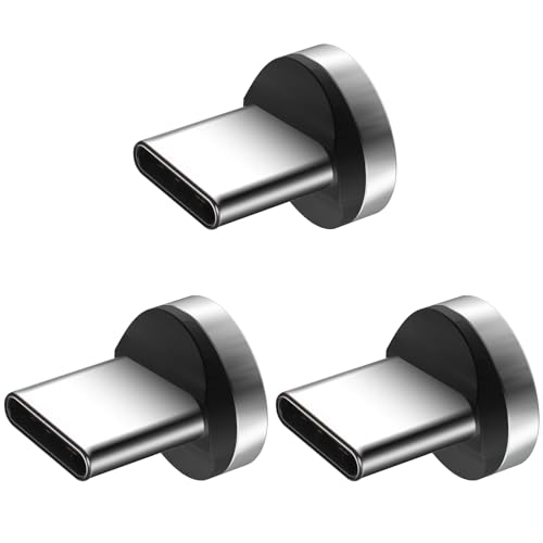 AXFEE 7 Pin Typ C Schnelllade Magnet Adapter [3 Stück], Magnetisches Stecker, Ersatzstecker Phone Staubschutz Verbinder für Megnetisches USB Ladekabel von AXFEE