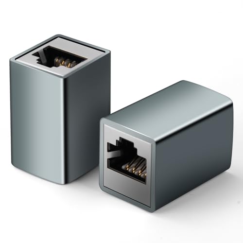 AXFEE RJ45 Kupplung Cat7, 2 Stück CAT7 Kupplung Verbinder, Lan Kupplung für Lan Kable, Lan Kabel Verlängerung, LAN Verbinder Netzwerkkabel, Ethernet Kabel Patchkabel für Cat 7 Cat6 Cat5 Cat5e von AXFEE