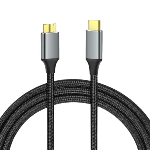 AXFEE USB C auf Micro B Kabel, USB C Verlängerung Kabel 2M, Festplatten Kabel, 5 Gbit/s externes Festplattenkabel, für Externe Festplatte, WD, Seagate Festplatte, Samsung Galaxy S5/Note 3(2M) AXFEE USB C auf Micro B Kabel, USB C Verlängerung Kabel 2M, Festplatten Kabel, 5 Gbit/s externes Festplattenkabel, für Externe Festplatte, WD, Seagate Festplatte, Samsung Galaxy S5/Note 3(2M) von AXFEE