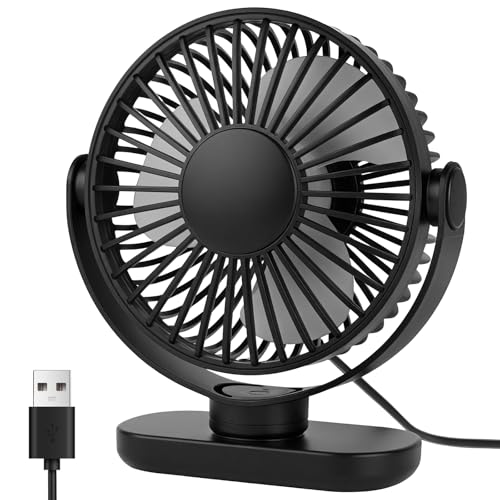 AXFEE USB Ventilator, Mini USB Tischventilator Leise, 360° Rotation Tischventilatoren, 3 Geschwindigkeiten Starker Wind Tischventilator, für Home Office Schlafzimmer Tisch Desktop AXFEE USB Ventilator, Mini USB Tischventilator Leise, 360° Rotation Tischventilatoren, 3 Geschwindigkeiten Starker Wind Tischventilator, für Home Office Schlafzimmer Tisch Desktop von AXFEE