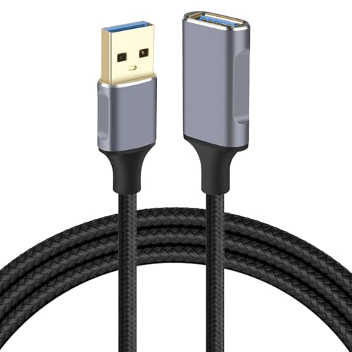 AXFEE USB Verlängerung Kabel 1M, USB 3.0 Verlängerung, Stecker auf Buchse Verlängerungskabel, Unterstützt 20Gbps Data Übertragung 4K@60Hz, mit iPhone 15 Pro Max, MacBook Pro, Galaxy, Huawei von AXFEE